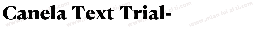 Canela Text Trial字体转换